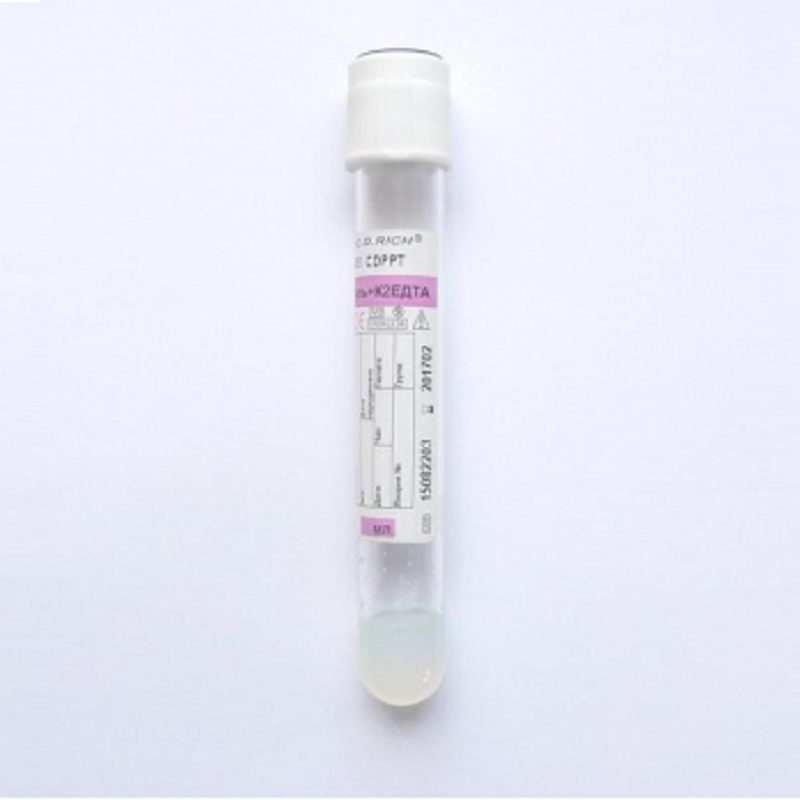 Вакуумна Пробірка «CDRICH», з ЕДТА К2 та гель, 4 мл, 13х100 мм 100 шт